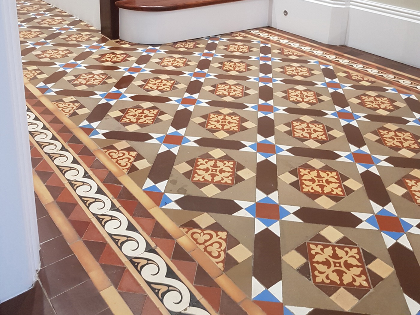 Mosaic Floor Tile Extensions to Existing Installations