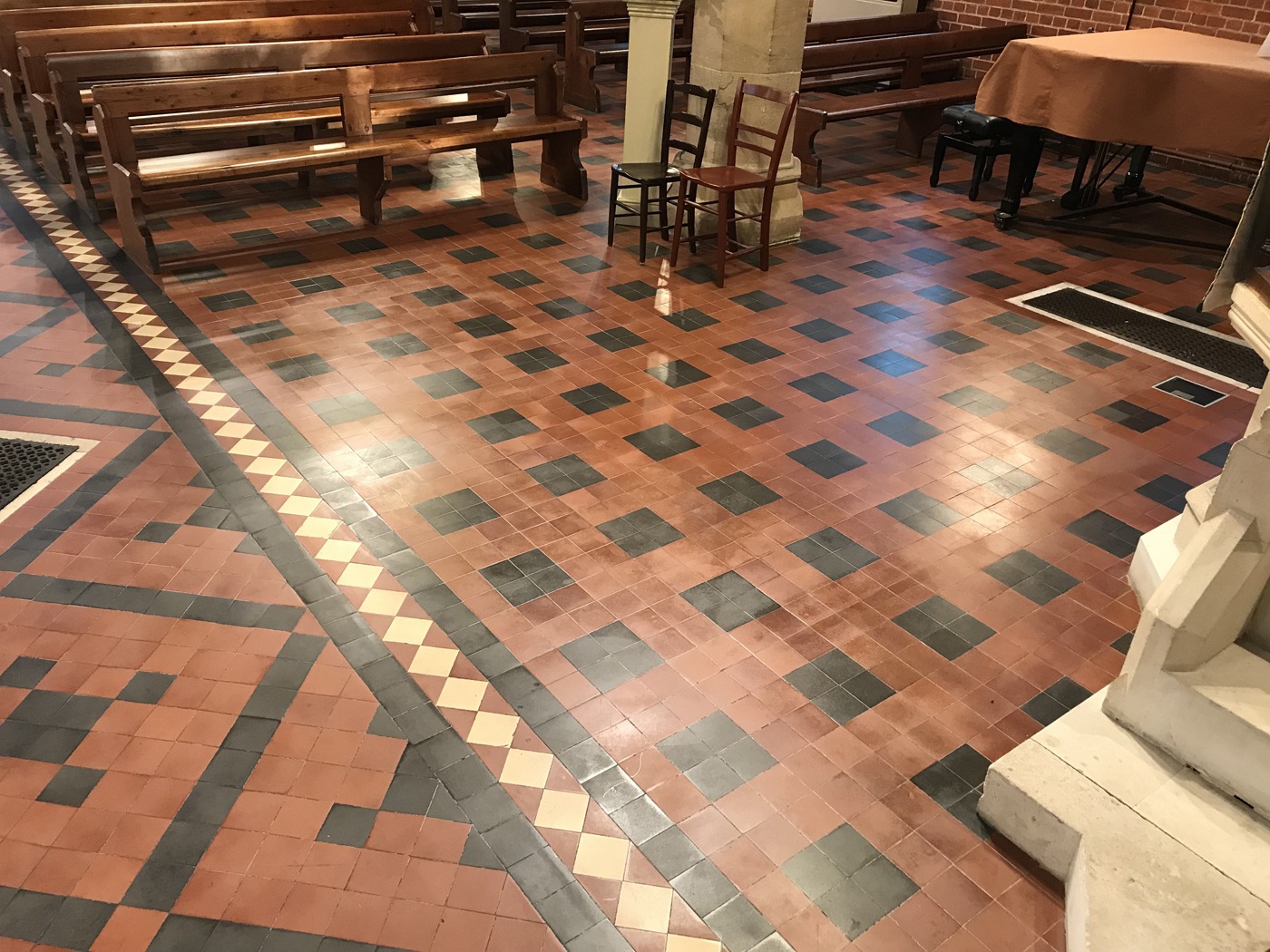 Mosaic Floor Tile Extensions to Existing Installations