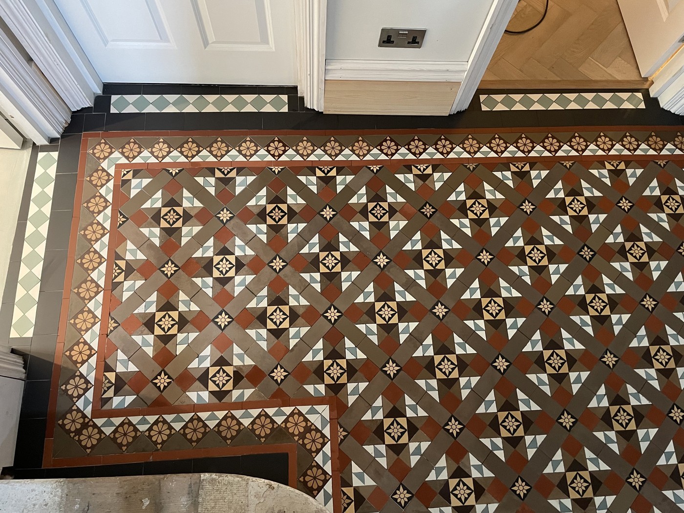Mosaic Floor Tile Extensions to Existing Installations